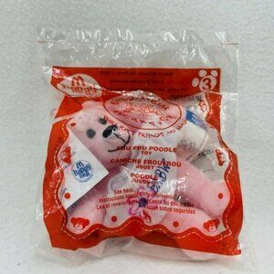 McDonald Build A Bear Fru Fru Poodle Dog Plush Mini Small Pink Number 3 Toy New